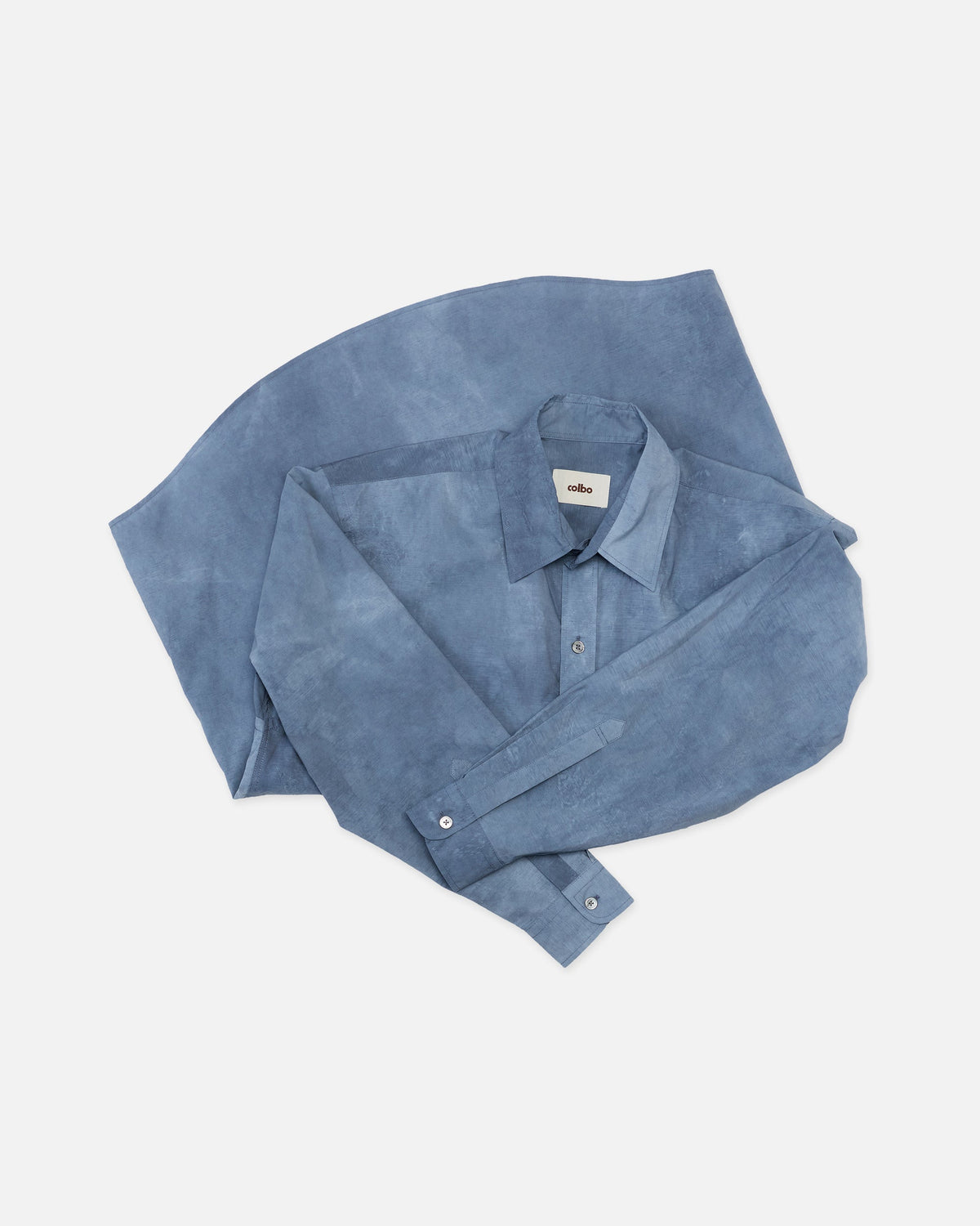Colbo Office Shirt in washed blue, view 3