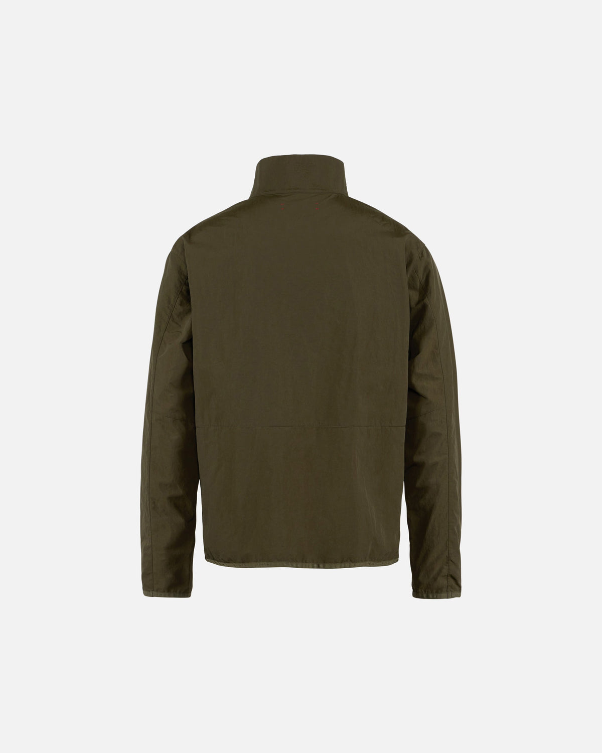 District Vision Half-Zip Nylon Windbreaker in Moss, view 2