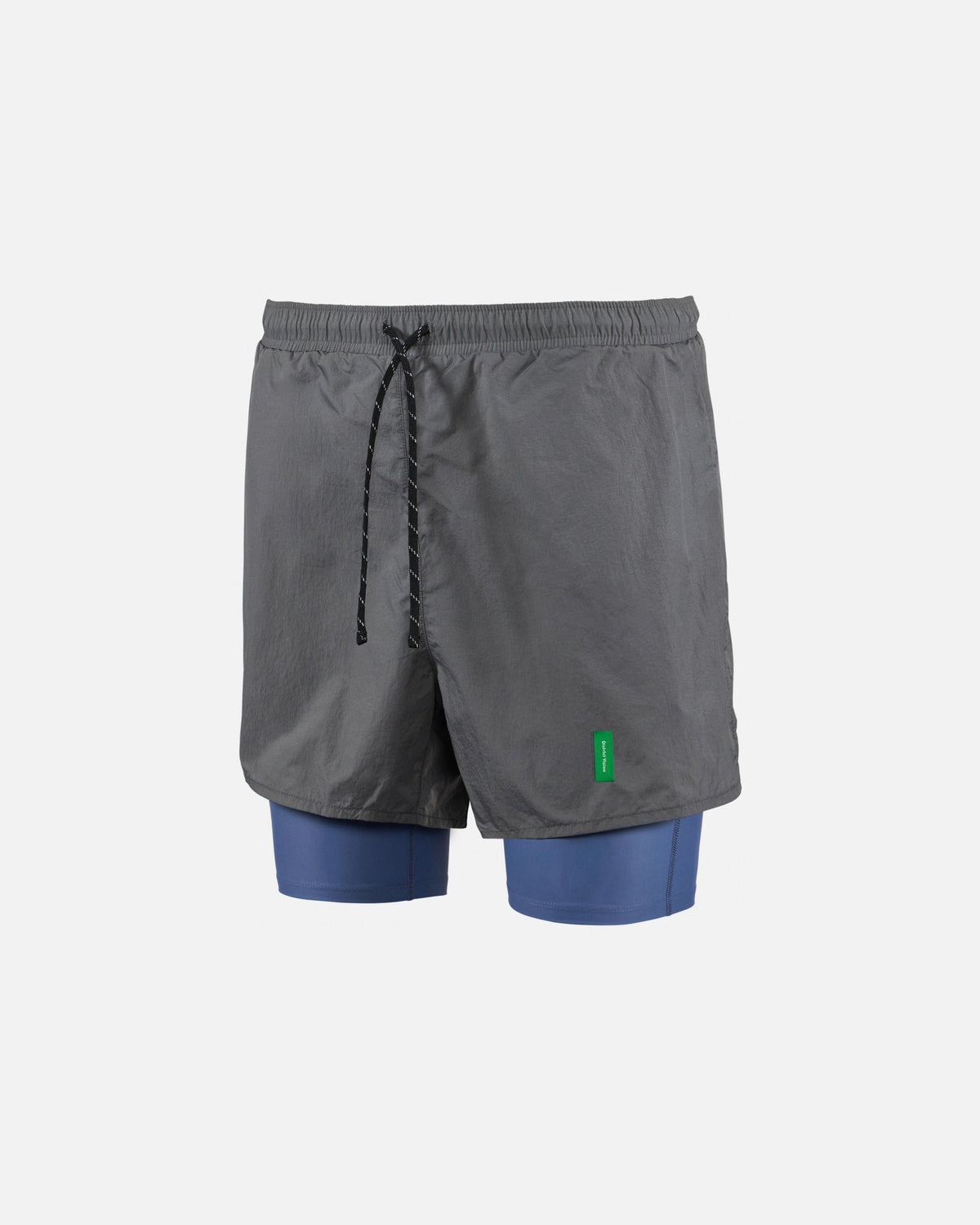 District Vision Ultralight Nylon Trail Shorts in Graphite Race Blue