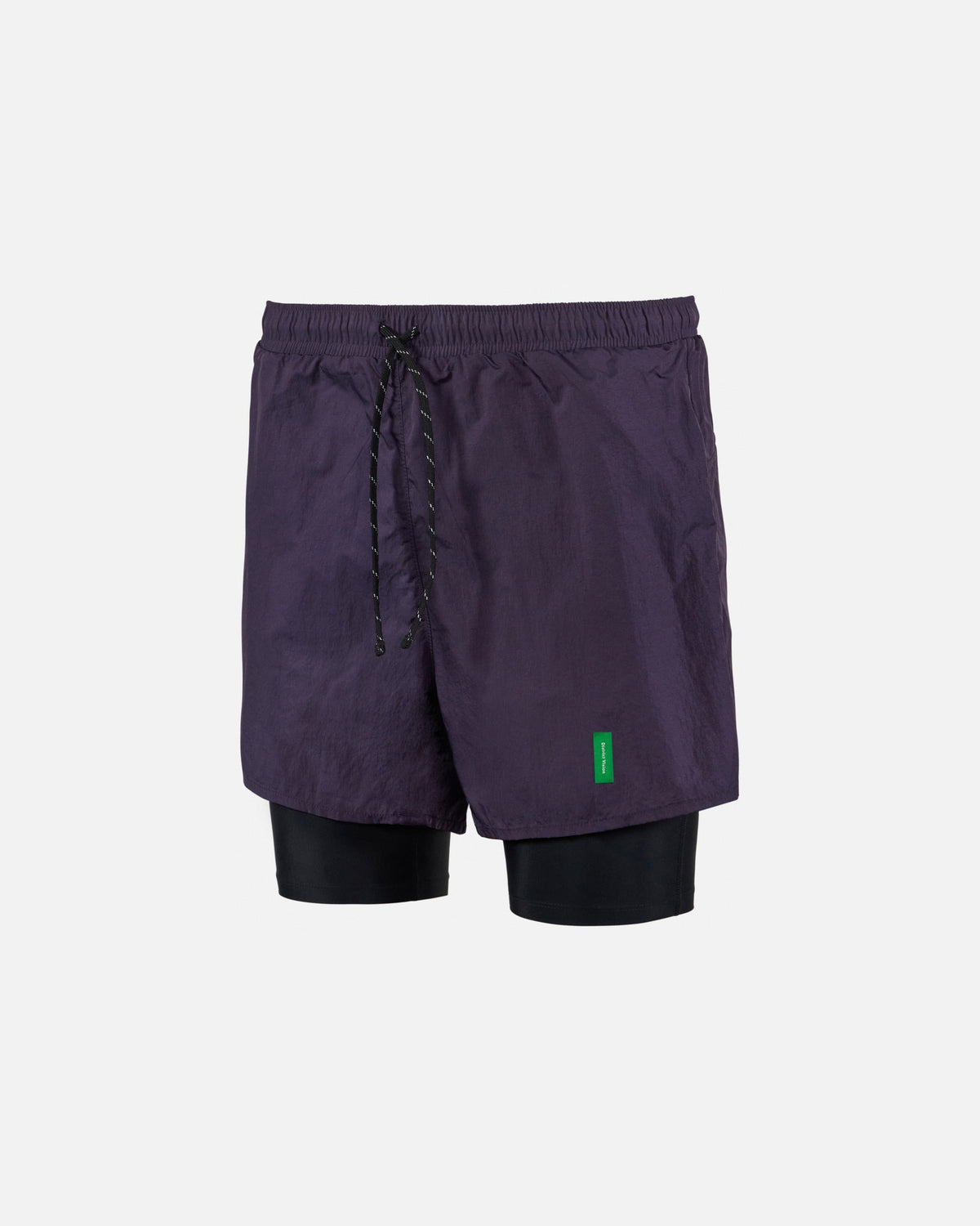 District Vision Ultralight Nylon Trail Shorts in Nightshade Black