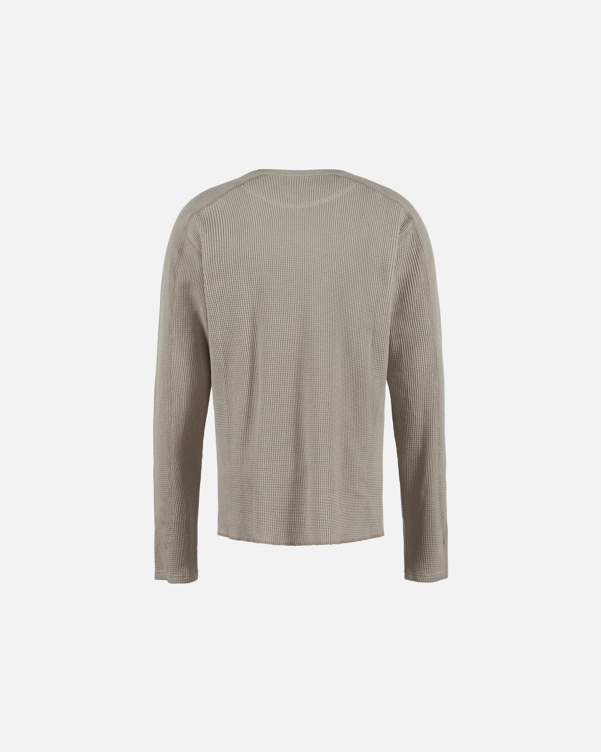 District Vision Long Sleeve Waffle Tee in Stone Grey, view 2