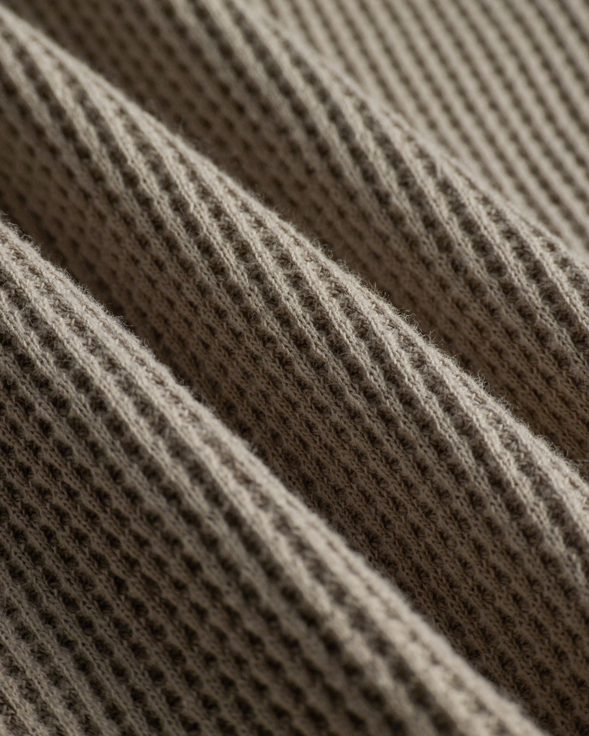 District Vision Long Sleeve Waffle Tee in Stone Grey, view 3
