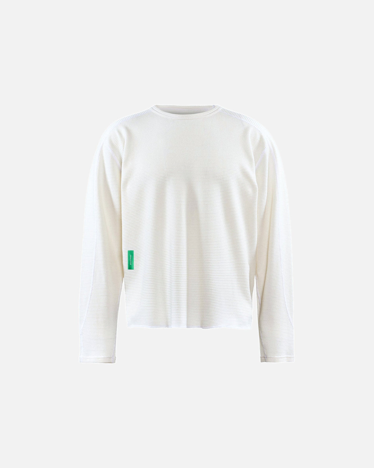 District Vision Long Sleeve Waffle Tee in white
