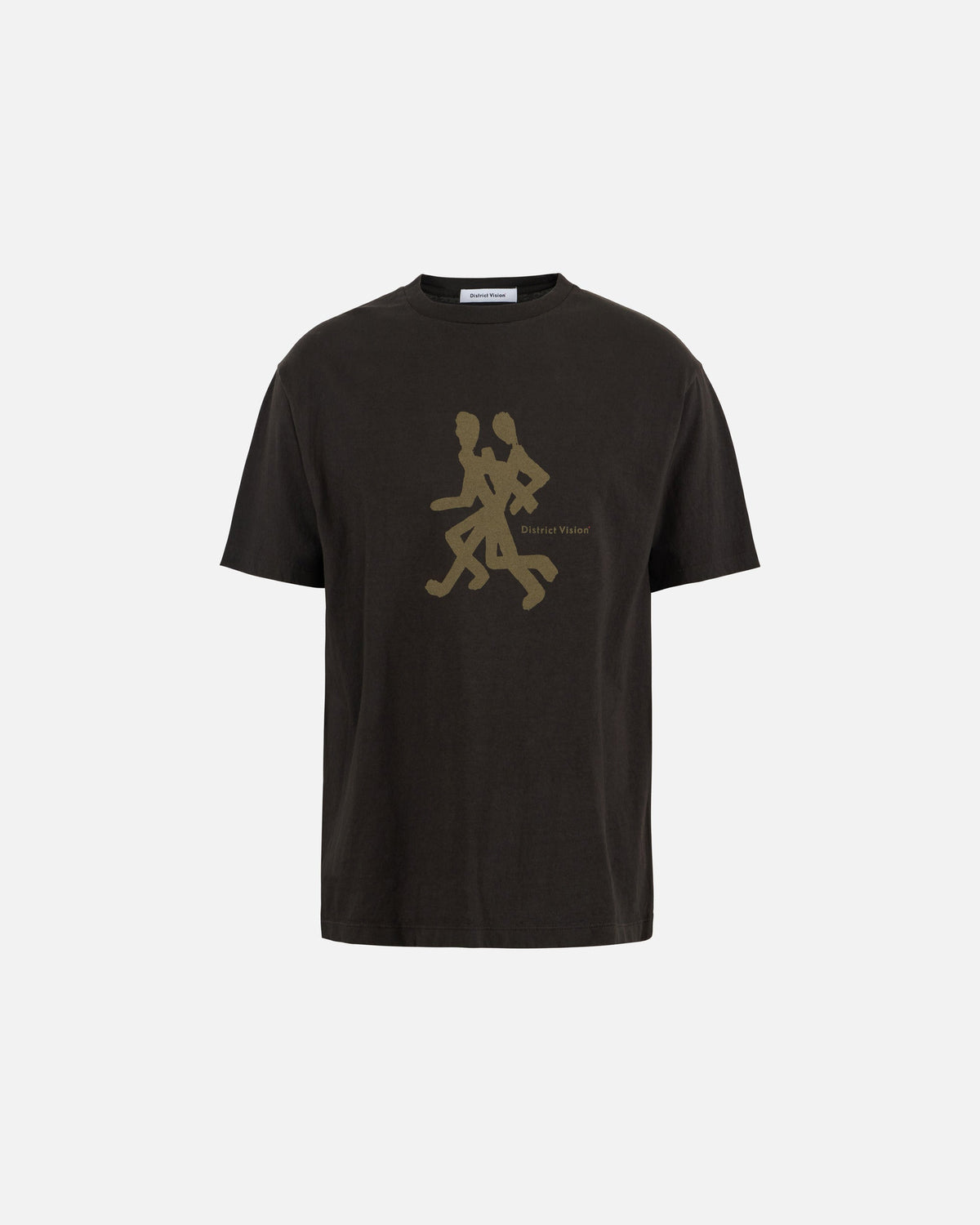 District Vision California Cotton Tee in Runners Deep Brown