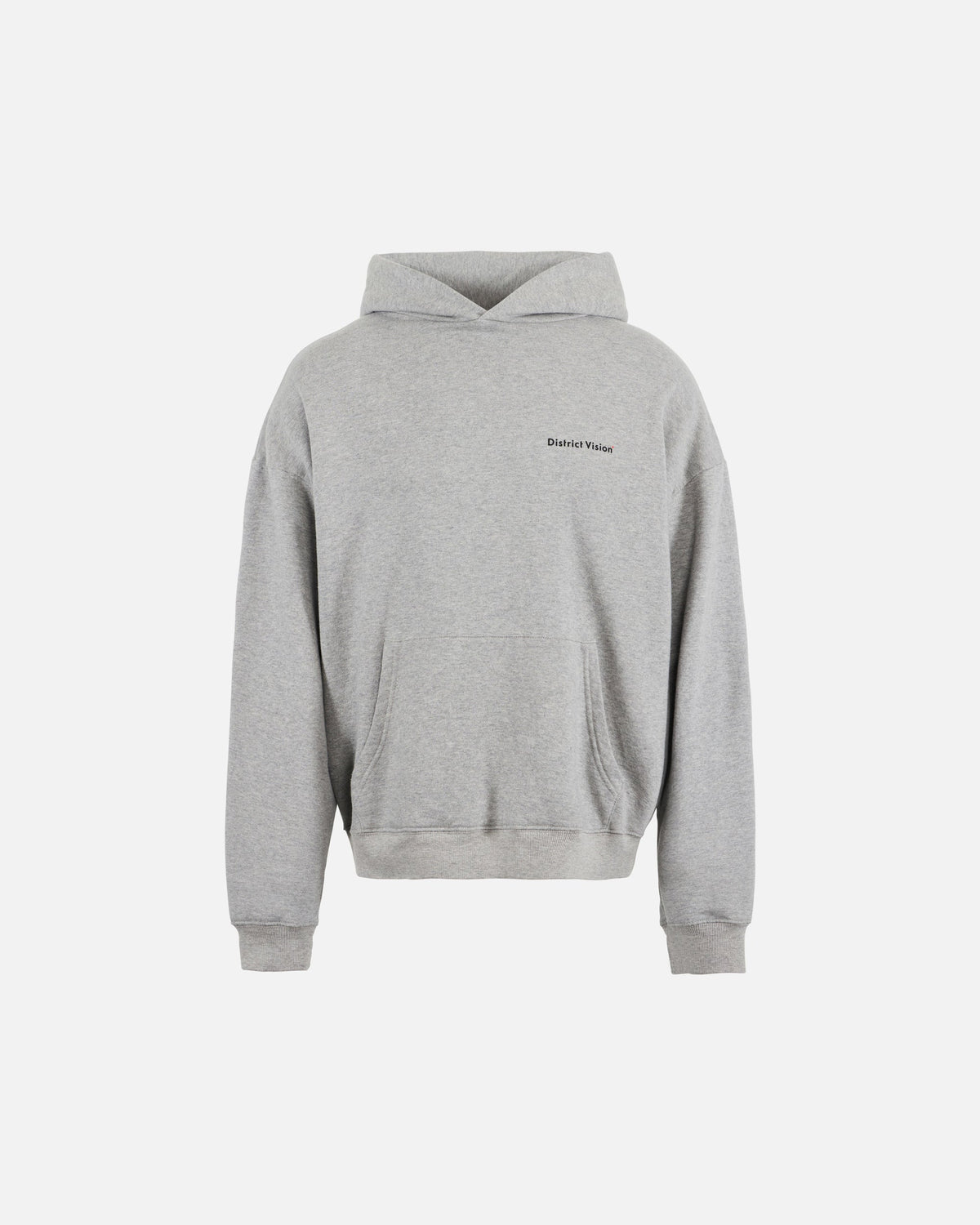 District Vision California Cotton Hoodie in Runners Heather Grey